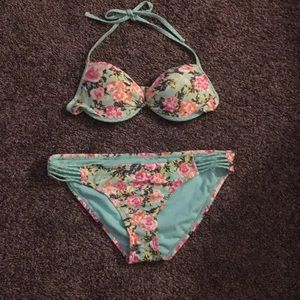 Floral and mint bikini from Target